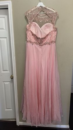 Pink Size 16 Train Dress on Queenly