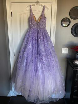 Sherry Hill Purple Size 6 Prom Ball gown on Queenly