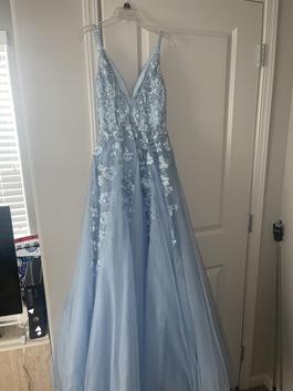 Ellie Wilde Blue Size 0 Prom Ball gown on Queenly