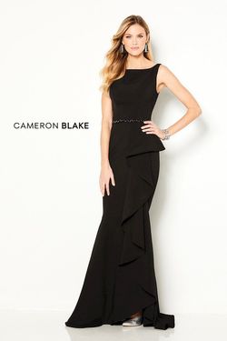 Style 219692 Cameron Blake Black Size 20 Plus Size Tall Height Sorority Formal Mermaid Dress on Queenly