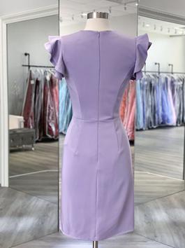 Ashley Lauren Purple Size 6 Midi $300 Interview Cocktail Dress on Queenly