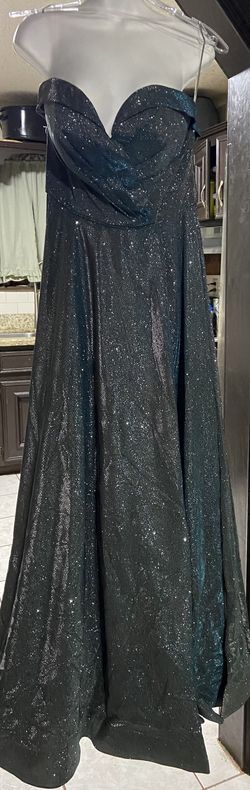 Cinderella Blue Size 14 Shiny Military 50 Off Straight Dress on Queenly