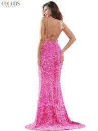Style 2459 Colors Pink Size 14 Spaghetti Strap Tall Height Cut Out Mermaid Dress on Queenly