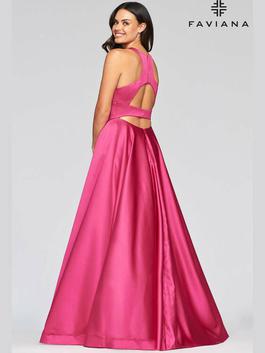 Style S10441 Faviana Pink Size 10 Prom Floor Length Keyhole Tall Height Ball gown on Queenly