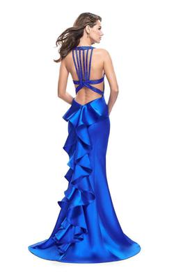 Style 25838 La Femme Royal Blue Size 14 Floor Length Mermaid Dress on Queenly