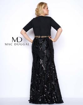 Style 77118 Mac Duggal Black Size 22 Tall Height Boat Neck Prom Straight Dress on Queenly