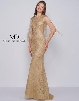 Style 12162 Mac Duggal Gold Size 10 Tall Height Mermaid Dress on Queenly