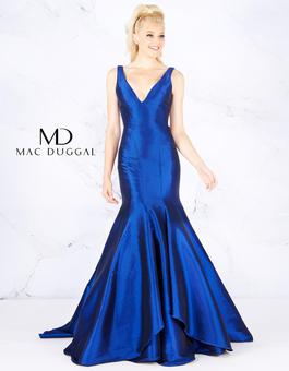 Style 62903 Mac Duggal Blue Size 12 Black Tie Prom Pageant Mermaid Dress on Queenly