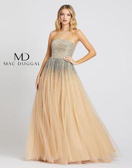 Style 26015 Mac Duggal Nude Size 2 Strapless Prom Ball gown on Queenly