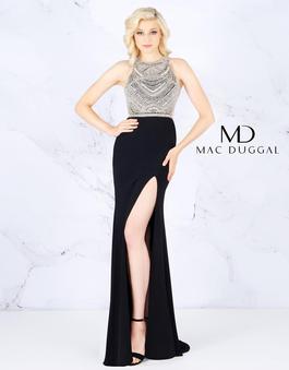 Style 12139 Mac Duggal Black Size 10 Holiday Tall Height Side slit Dress on Queenly