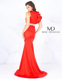 Style 12167 Mac Duggal Red Size 6 Train Ruffles Prom Mermaid Dress on Queenly