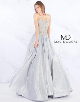 Style 66700 Mac Duggal Silver Size 2 Prom Ball gown on Queenly