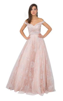 Style 1911P8486 Terani Couture Pink Size 10 Tall Height Silver Prom Ball gown on Queenly