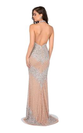 Style 1911P8140 Terani Couture Nude Size 8 Fitted Prom Mermaid Dress on Queenly