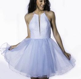 Sherri Hill Blue Size 0 Tulle Cocktail Dress on Queenly