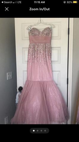 Jovani Pink Size 4 Strapless Prom Mermaid Dress on Queenly