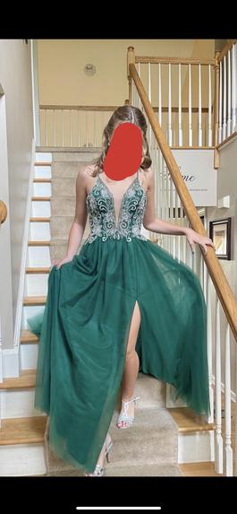 Rockabella boutique Green Size 2 Spaghetti Strap Prom Jewelled Ball gown on Queenly