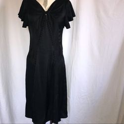 Jill Stuart Black Size 6 Cap Sleeve Euphoria Homecoming Cocktail Dress on Queenly