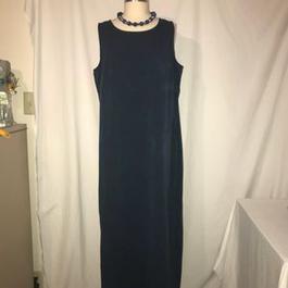 M.H.M. Melissa Harper Blue Size 16 Pattern Straight Dress on Queenly