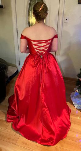Clarisse Red Size 2 Polyester Prom Pageant Ball gown on Queenly