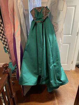 Mac Duggal Green Size 2 Pockets Strapless Prom Ball gown on Queenly