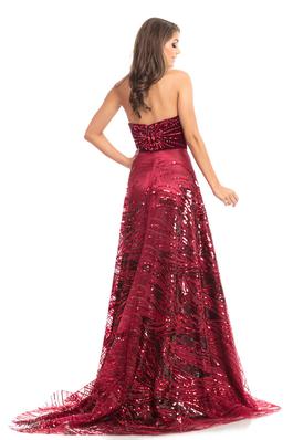 Johnathan Kayne Red Size 4 Floor Length Jonathan Kayne  Ball gown on Queenly