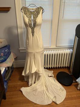 Rachel Allen White Size 6 Pageant Tall Height Prom Train Dress on Queenly