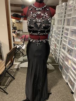 Custom 4-pc set Black Size 6 50 Off Jersey Mermaid Dress on Queenly