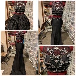 Custom 4-pc set Black Size 6 50 Off Jersey Mermaid Dress on Queenly