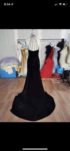 Custom-Sherri hill look alike Black Tie Size 6 Medium Height Side slit Dress on Queenly