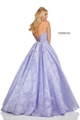 Style 52500 Sherri Hill Purple Size 4 Tall Height Ball gown on Queenly