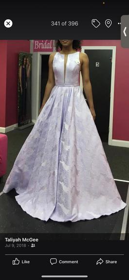 Sherri Hill Purple Size 2 Sequin Pockets Train Dress on Queenly