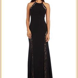 Nightway  Black Size 22 Halter Plus Size Straight Dress on Queenly
