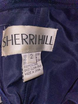 Sherri Hill Blue Size 2 Black Tie Floor Length Mermaid Dress on Queenly
