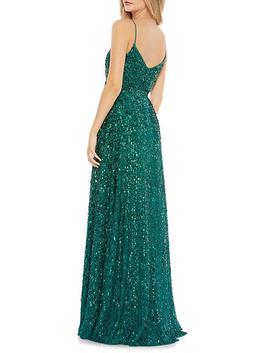 Style 10730 Mac Duggal Green Size 16 Tall Height A-line Dress on Queenly