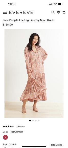 Free People Filling Groovy Maxi Dress ($168 Pink Size 12 Midi Sleeves Cocktail Dress on Queenly