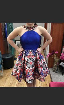 Mac Duggal Multicolor Size 2 Midi $300 Interview Cocktail Dress on Queenly