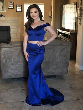 Sherri Hill Royal Blue Size 6 Tall Height Prom Straight Dress on Queenly