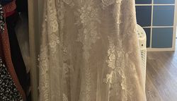 Watters Nude Size 10 Floor Length Train A-line Dress on Queenly