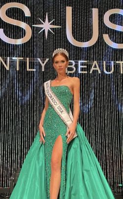 Sherri Hill Green Size 2 Pageant Sequin 50 Off Jewelled Ball gown on Queenly