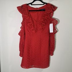 French Connection Red Size 0 $300 Black Tie A-line Dress on Queenly