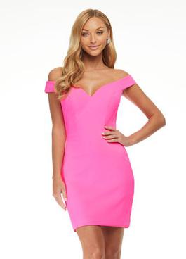 Style 4444 Ashley Lauren Pink Size 6 Tall Height Cocktail Dress on Queenly
