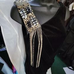 Style 6217 Nicole Bakti Black Size 4 Holiday Velvet Euphoria Cocktail Dress on Queenly