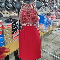 Style c323 Blush Prom Red Size 2 $300 Tall Height Cocktail Dress on Queenly