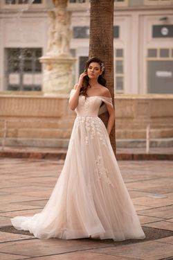 Style 19360 Nora Naviano White Size 12 Floor Length Plus Size Tall Height A-line Dress on Queenly