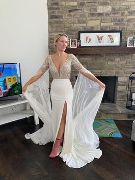 Sherri Hill White Size 6 Tall Height Sheer Prom Straight Dress on Queenly