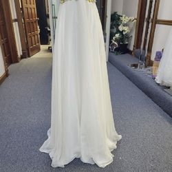 Style 35576 Alyce Paris White Size 6 Floor Length A-line Dress on Queenly