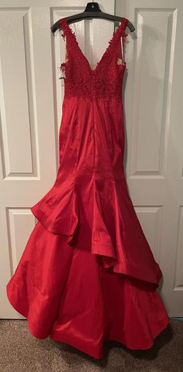 Faviana Red Size 8 Prom Mermaid Dress on Queenly
