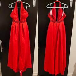 Rachel Allan Red Size 4 Holiday Prom Jumpsuit Dress on Queenly