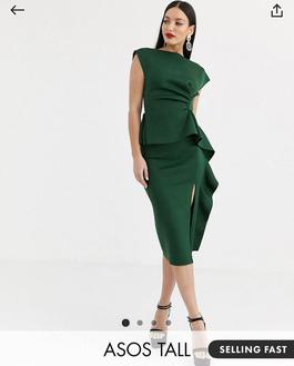 ASOS Tall Green Size 6 Holiday Cocktail Dress on Queenly